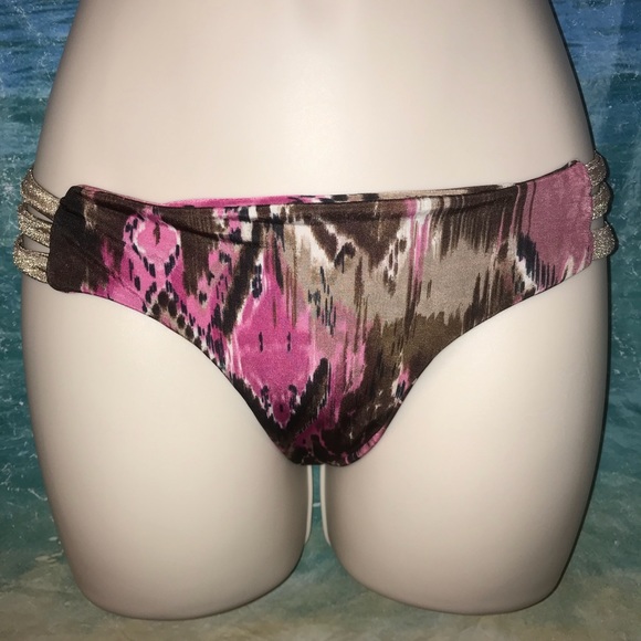 EUC 💜 Pink + Brown Swim Bikini - Picture 5 of 7
